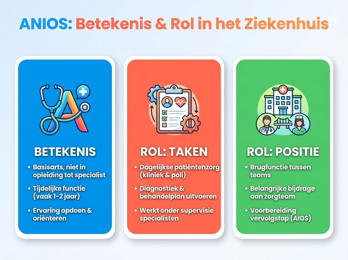 Infographie cheat sheet : ANIOS betekenis en rol in het ziekenhuis