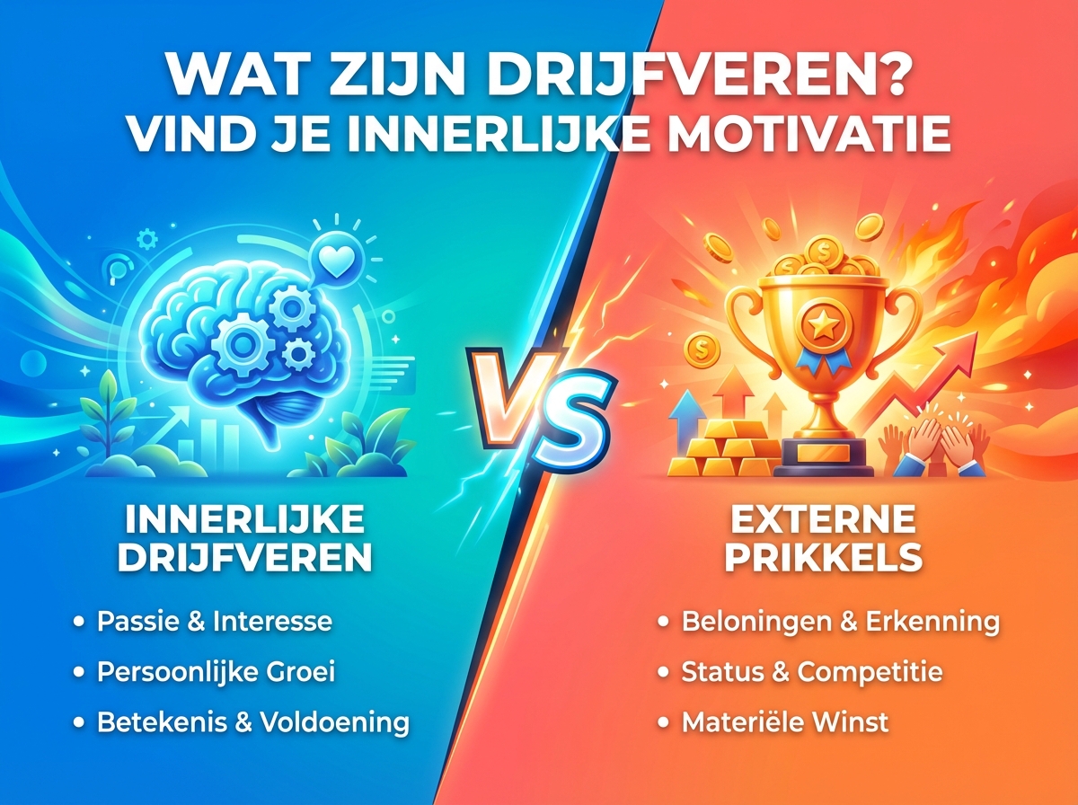 Infographie duel visual : Wat zijn drijfveren? Vind je innerlijke motivatie