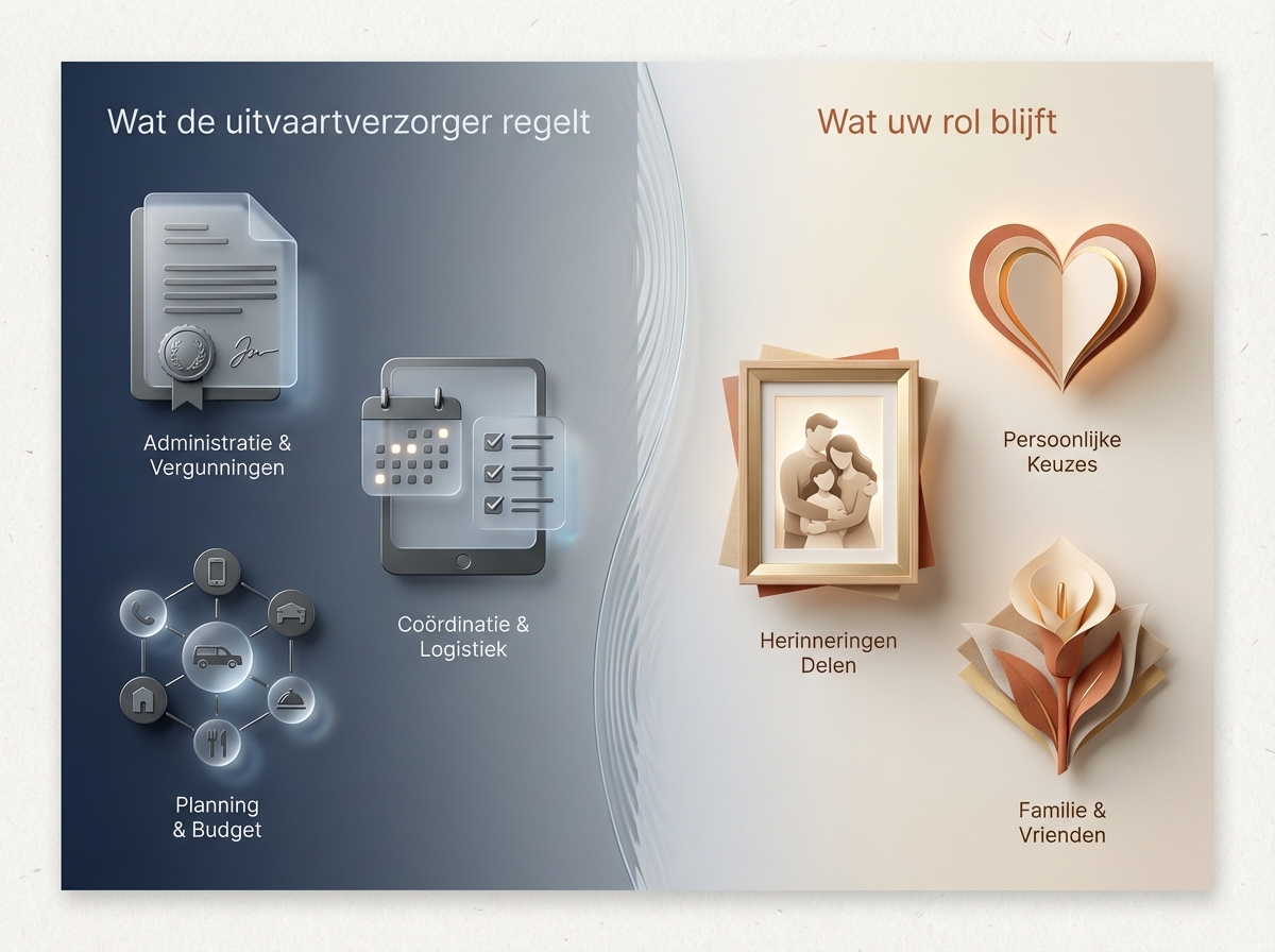 Infographie : Wat doet een uitvaartverzorger? Taken, kosten en tips